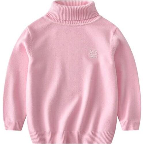 Baby Girl Clothes Autumn Winter New Fashion Boys Girls Sweaters Kids Solid Color Padded Sweater Baby Sweater 3-9Y