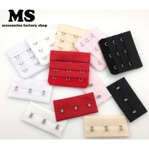 Wholesales 60 sets / lot Bra hook and eye extender bra buckle 5 color 3x3