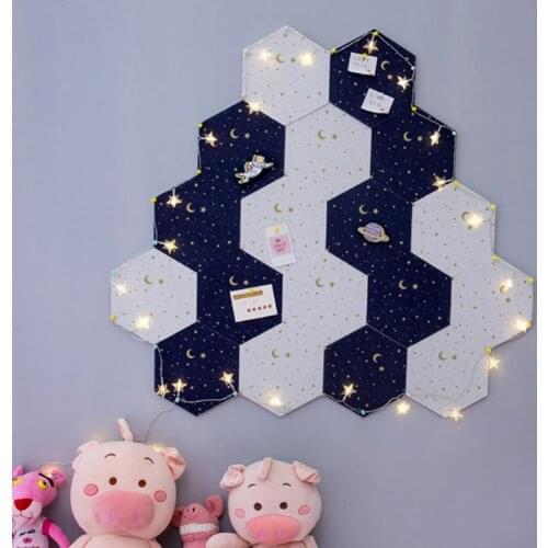 Excellent Message Board Eco-friendly Starry Light Style Background Board 4 Colors Photo Wall Anti-deform Board Decor for School