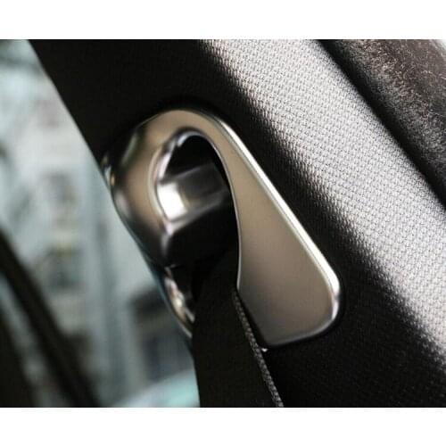 Fit for BMW X5 F15 X6 F16 2014 2015 2016 2pcs Car Interior Stylings ABS chrome B Pillar Seat Belt Decoration Cover Trim