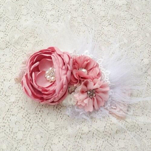 Free Shipping Big Burned Flower Girl Headband Kids Hair Accessories