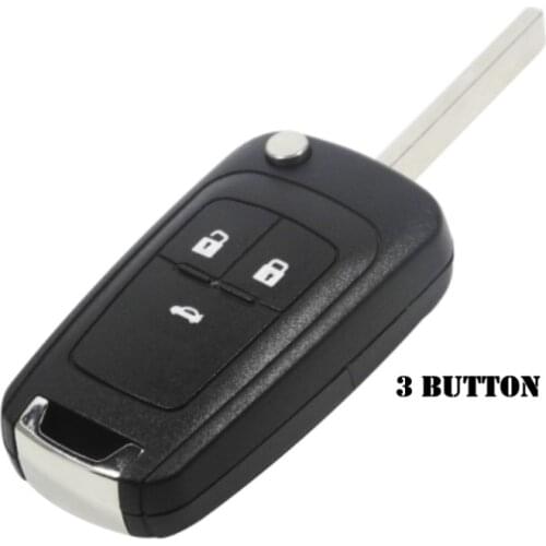 Flip Folding Remote car Key Shell For Chevrolet Cruze Epica Lova Camaro Impala 3 Button HU100 Blade