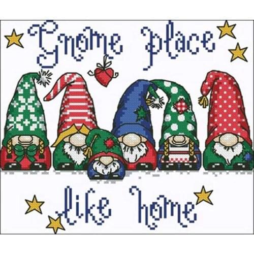 Christmas dwarf patterns Counted Cross Stitch 11CT 14CT 18CT DIY wholesale Chinese Cross Stitch Kits Embroidery Needlework Sets