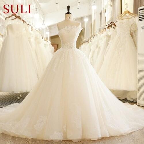 SL-7806 High Quality Empire Backless Lace Beads Strapless Wedding Dress 2017