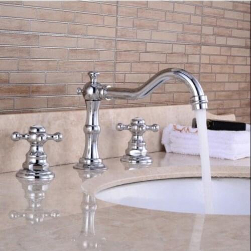 New high quality brass antique bronze finished bathroom widespread 8sink faucet basin mixer tap