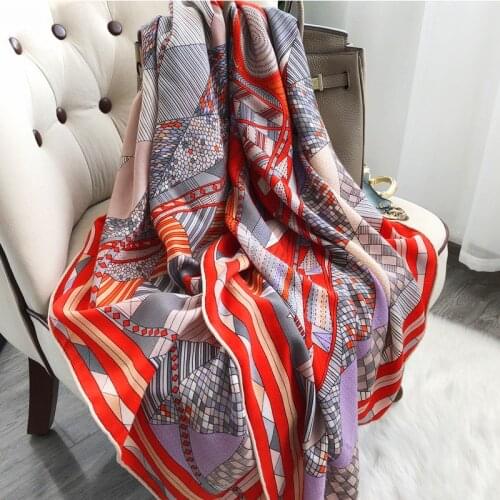 Warm Autumn winter 30% silk 70% cashmere scarf women Fashion 140*140 square scarf lady soft Beach Travel office party shawl