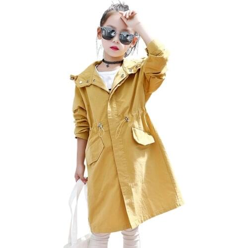 Windbreaker Girls Jacket Girl Outerwear Kids Coats & Jackets Children Toddler Cardigan 3~16Y Spring Autumn Trench Outfits CA990