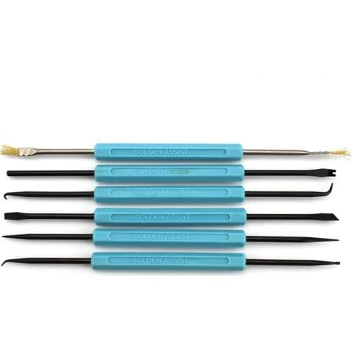 High Quality 6 In 1 Auxiliary Soldering Tools Kit PCB Circuit Boards Welding Plate Dismantling Tools Pointed Needle Accessories