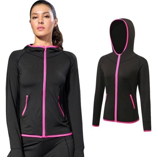 XL 2XL Quick Dry Running Jacket Woman Sport Jacket for Fitness Gym Spring Zipper Workout Running Hoodies Running Coat Woman