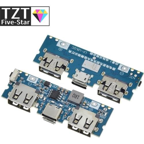 Micro/Type-C USB 5V 2.4A Dual USB 18650 Boost Battery Charger Board Mobile Power Bank Accessories For Phone DIY