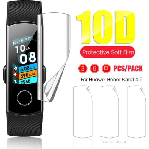 Honor band 5 screen protector for huawei honor band 4 5 strap soft hydrogel protective film honer band4 band5,not tempered glass