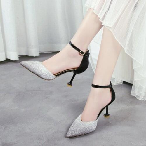 2020 Women Pumps High Heels Shoes Woman Stiletto Pointed Toe Female Sexy Party Shoes Office Lady Wedding Party U14-47
