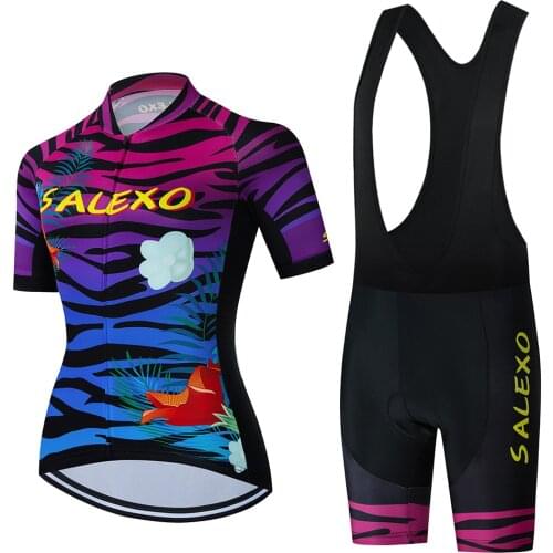 Cycling Jersey 2021 Women Bicycle Clothes MTB Ropa Ciclismo Outdoor Sports Bib Pant Mountain Summer Female Cycling Clothing Set