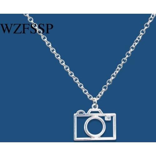 WZFSSP Women Necklace Alloy Mini With Crystal Camera Pendant Necklaces Fashion Trendy Charms Jewelry EGirl Gifts Party New N0009