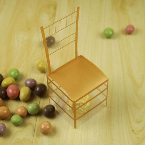 Gold Chair PVC Transparent Candy Box Favor Gift Box Wedding Box Baby Shower Boxes wedding favors and gifts LX9139
