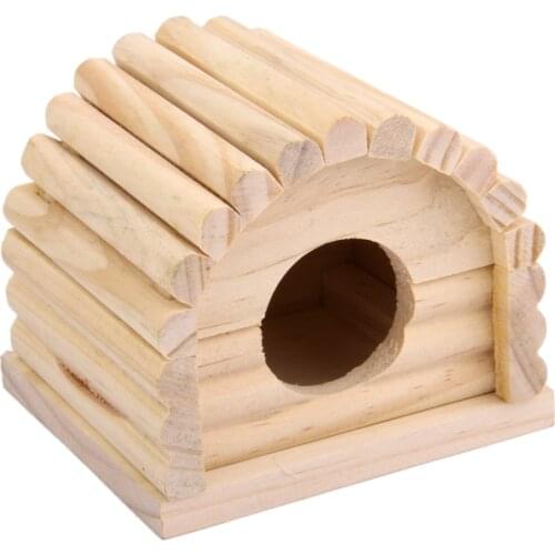 Arch Wooden Dome House Bedroom Dwarf for Hamster Gerbil Mouse Totoro