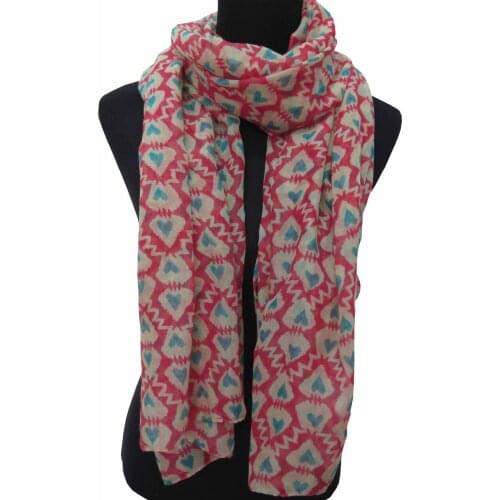 10pcs/lot Countryside Love Print Womens Long Scarf,Free Shipping