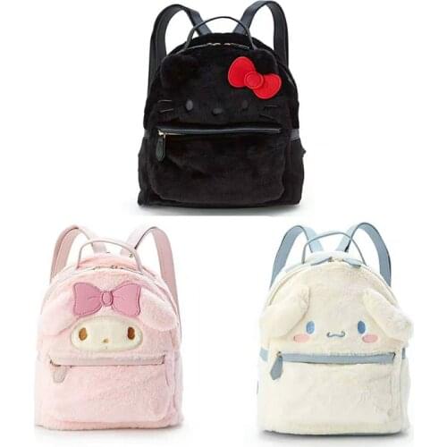 33cm Original sanrio plush Japanese cartoon characters My Melody Cinnamoroll babyCinnamoroll Plush toy Backpack Childrens birth