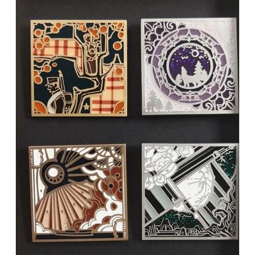 Anime Golden Kamuy Sugimoto Saichi Kochoube Asuko Metal Badge Button Brooch Pins Collection Costume Props Souvenir Toy Gift