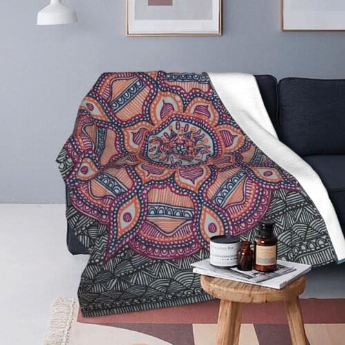 Bohemia Blanket Fleece Print Moroccan Colored Multifunction Soft Throw Blanket for Sofa Office Quilt
