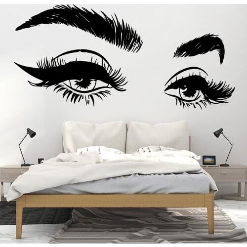 Large Size Beauty Salon Eyes Wall Art Decal Fashion Sticker For Kids Rooms House Decoration Wall Decor Decal Murals Wallstickers