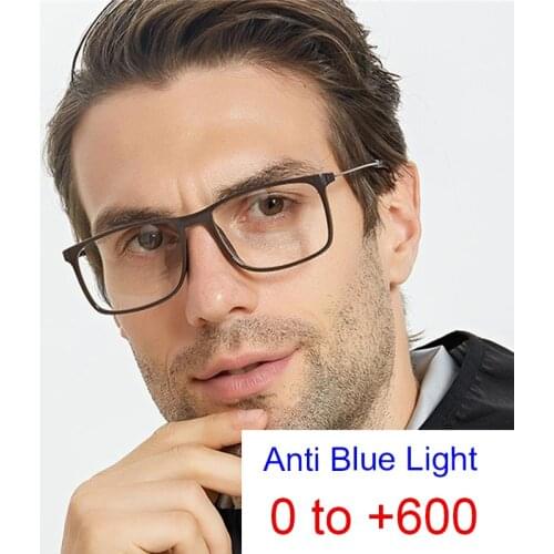 Man Presbyopia Glasses Anti Harmful Blue Ray Computer Hyperopia Reading Glasses Casual Vintage Square Mens Blue Light Glasses