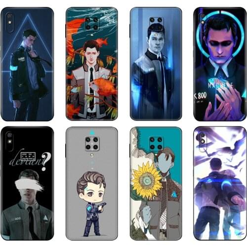 Black tpu Case For Xiaomi Redmi 7A 8 8A 9 9A 9C Case Redmi Note 8T 8 Pro T Note 9 9S 9 Pro Detroit Become Human RK800 Connor