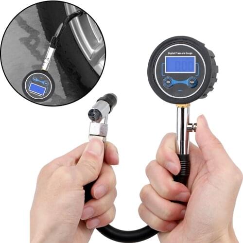 LEEPEE Digital Tire Tester for Car Truck Vehicle Motorcycle LCD Display High Precision Auto Tire Pressure Gauge