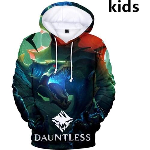 3 To 14 Years Kids Hoodies Game Dauntless 3d Hoodie Sweatshirt Boys Girls Long Sleeve Cartoon Jacket Coat Children Clothes