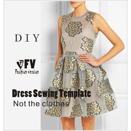 Dresses Sewing Pattern Template Cutting drawing Clothing DIY ((Not selling clothes)) BLQ- 217