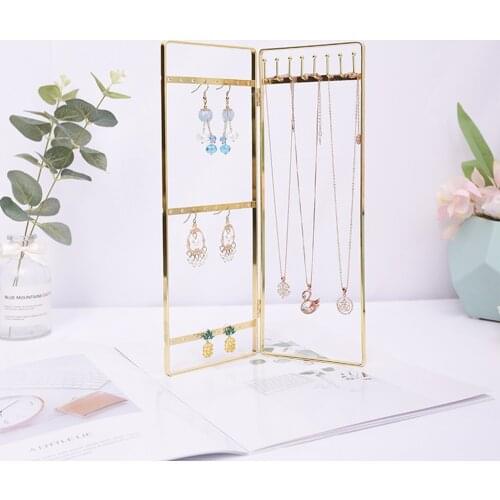 Elegant Jewelry Display Rack Stand Holder for Necklace Earrings Bracelets Simple North Europe Style Home Supplies