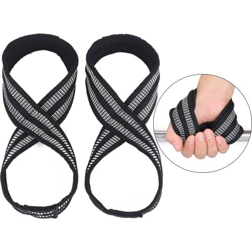 Figure 8 Weight Lifting Straps DeadLift Wrist Strap Deadlift Straps Lifting Straps For Weightlifters Gym Fitness Accessories