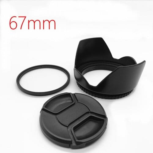 67mm Lens Hood Cap UV Filter FOR Nikon D200 D300s D90 D5100 D7000 18-105mm