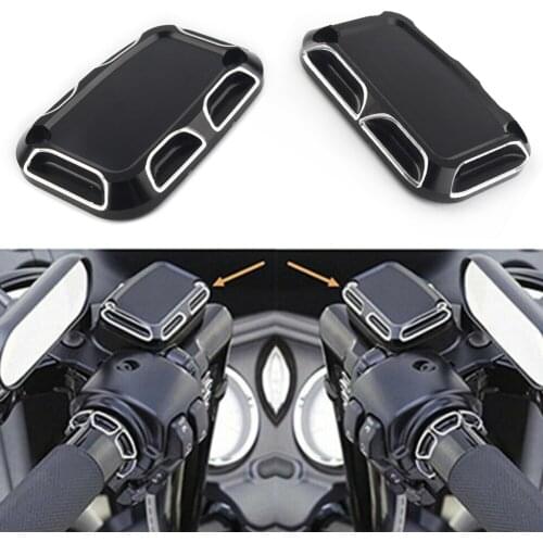 Motorcycle ShallowCut Brake Master Cylinder Cover For Harley Touring Street Glide FLHTC FLHT FLHTK FLTR FLHX FLHXS etc