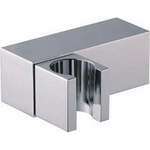 Brass Square Shower Head Holder Bracket Wall Elbow, Chrome 04-017