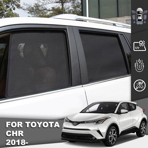 For Toyota CHR 2018-2021 Windshield Sunshade Car Magnet Uv Shield Rear Folding Window Mesh Auto Door Frame Interior Curtain