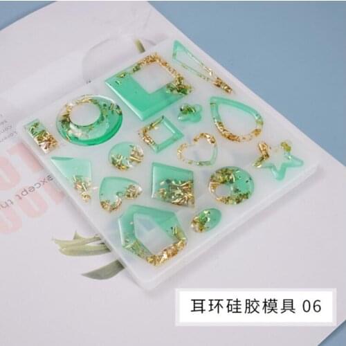 New transparent silicone mold resin irregular earrings Charms Pendant silicone mold for DIY handmade jewelry silicone mold