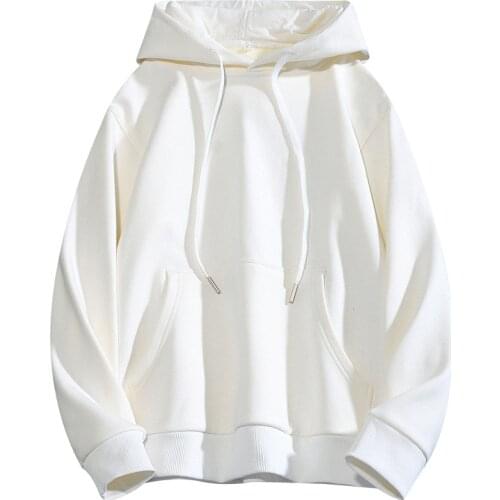 Solid Oversize Harajuku Winter Plus Cashmere Fashion Men Women Hoodie High Quality Keep Warm Sweatshirt Cotton Pullover Male