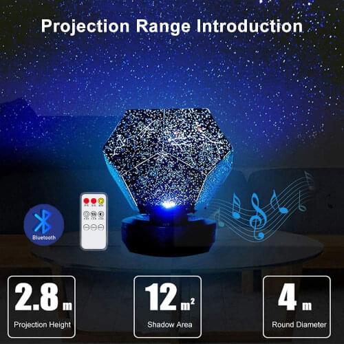 Constellation Projector Star Light DIY Gift Night Light Starry Sky Lamp LED Sleeping Bedside Lamp For Bedroom Galactic Wave Lamp