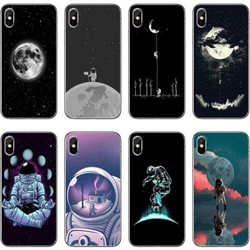 Moon stars space astronaut Silicone Phone Case For Samsung Galaxy M30 J8 J7 J5 Pro J6 J4 Prime A6 A8 A9 Plus J3 2018 2017