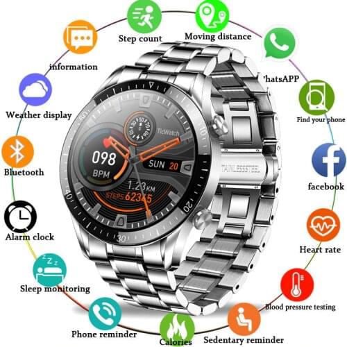 Bluetooth Phone Smart Watch Men Waterproof Sports Fitness Watch Health Tracker Weather Display 2021 New smartwatch For men GT