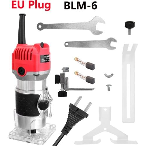 Trim Router 30000r/min Transparent Base Edge Guide Wood Laminate Electric Trimmer Compact Palm Router Corded for Woodworking
