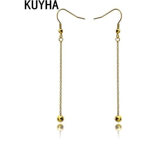 Vintage Tassel Elegant Drop Earring for Women Wedding Geometric Metal Female Hanging Part New Design Creative Jewelry