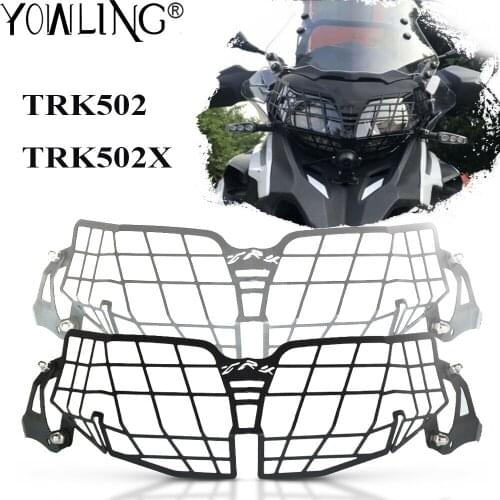 Motorcycle Headlight Protector Cover Grill Head Light Guard For Bennlli TRK502 TRK502X TRK 502 TRK 502X 2018 2019 2020 2021 Part