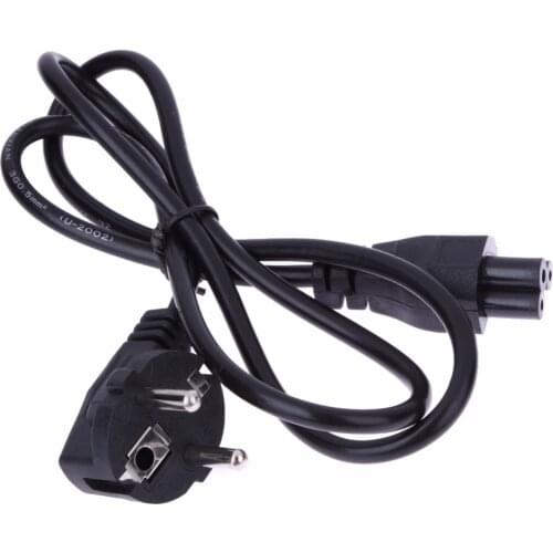 1M EU Universal Adapter Cable 3 Prong 2 Pin AC Laptop Power Cord Charge Adapter Cable Computer Adapter Cables Connectors