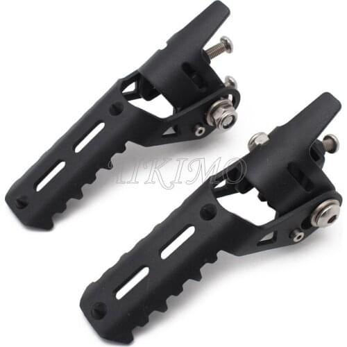 1pair Black Steel Motorcycle Highway Non-Slip Front Peg Footrest Foot Pegs For BMW R1200GS R 1200 GS LC 13-17 for Triumph