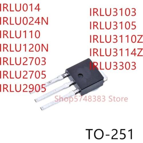 10PCS/LOT IRLU014 IRLU024N IRLU110 IRLU120N IRLU2703 IRLU2705 IRLU2905 IRLU3103 IRLU3105 IRLU3110Z IRLU3114Z IRLU3303 TO-251