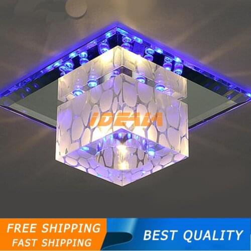 2016 Lamparas De Techo Colgante Abajur 9w Artic For Creative Decoration Led Ceiling Light For Corridor Crystal Lamp Living Room