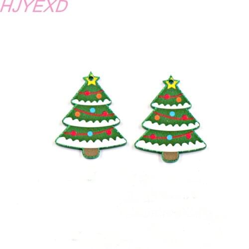 4pcs /lot) 40mm Christmas Tree Jewelry Accessories Glitter Acrylic For Earrings
