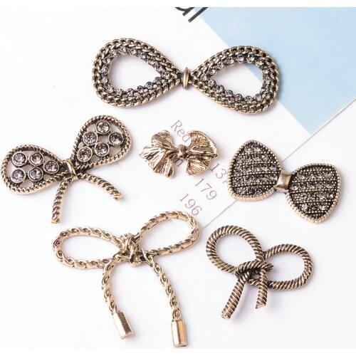 5pcs/lot Alloy Creative Rhinestone Gold Pearls Pendant Button Ornaments Jewelry Earrings Choker Hair bag DIY Jewelry Accessories